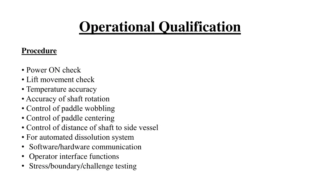 operational qualification