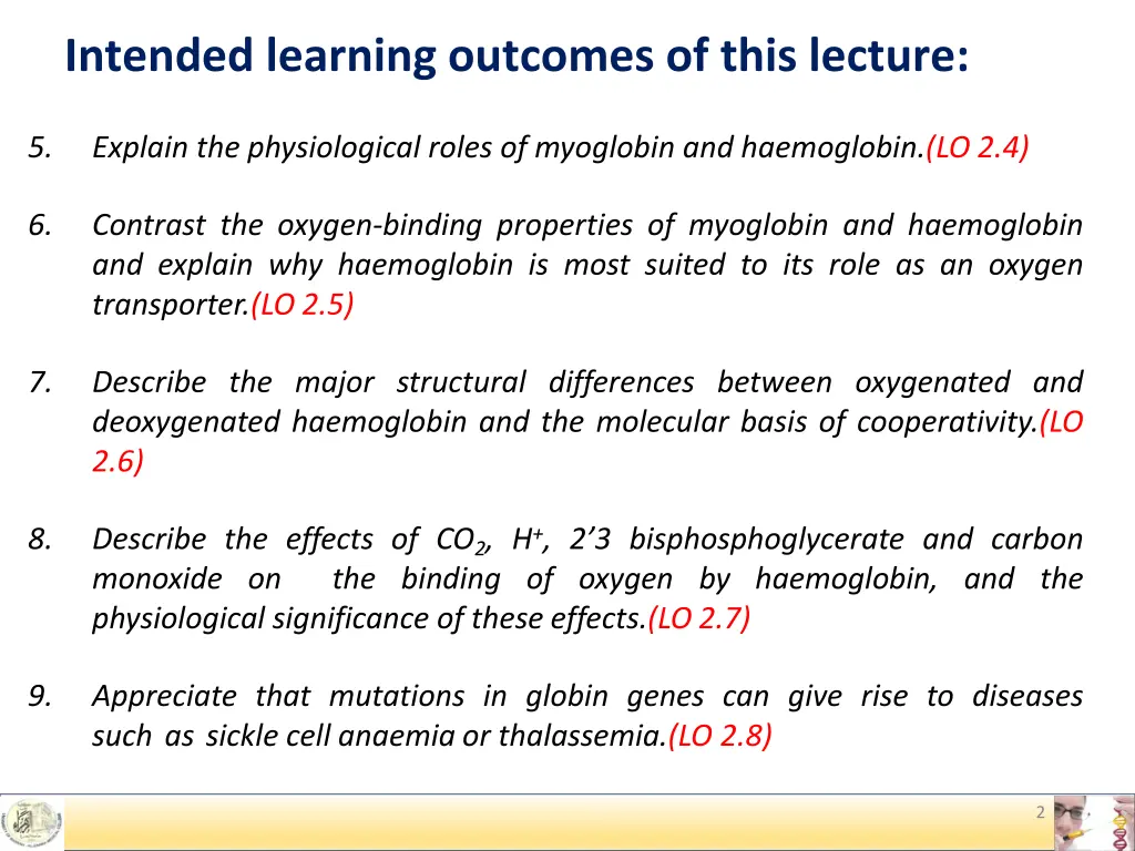 intended learning outcomes of this lecture