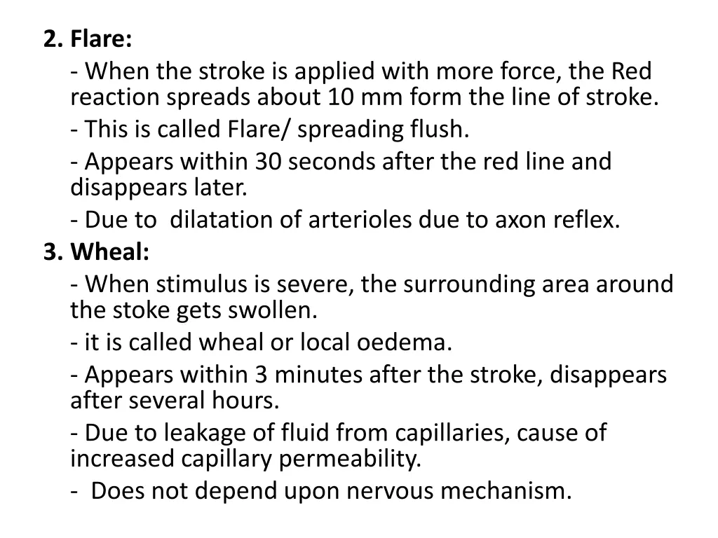 2 flare when the stroke is applied with more
