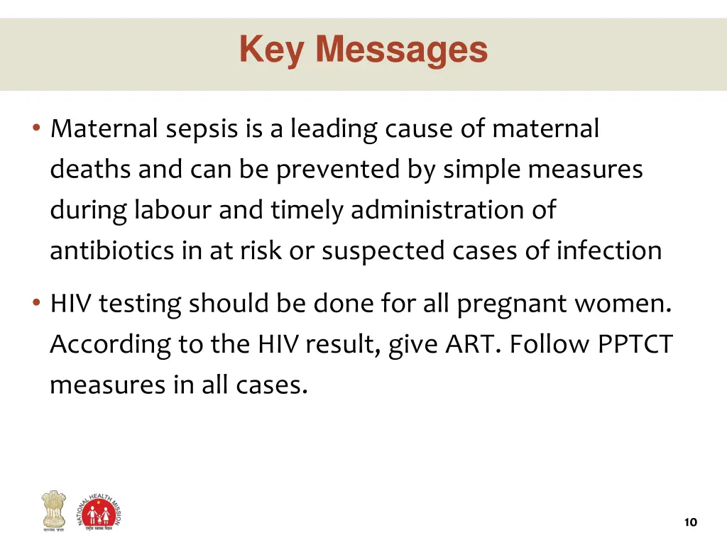 key messages
