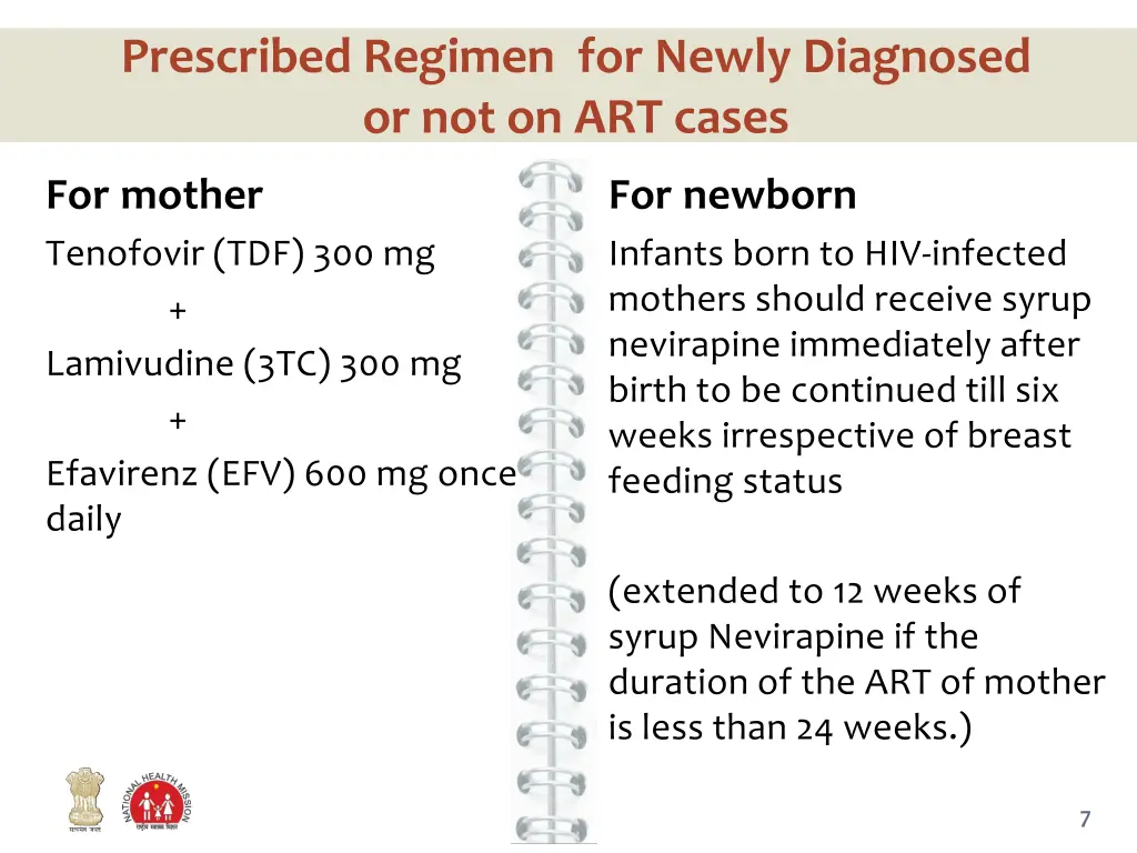 prescribed regimen for newly diagnosed