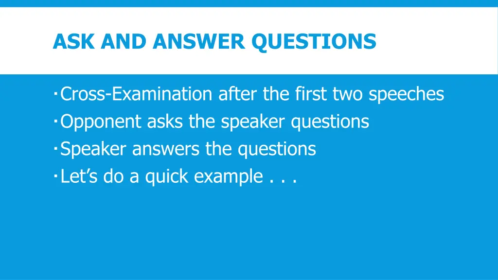 ask and answer questions