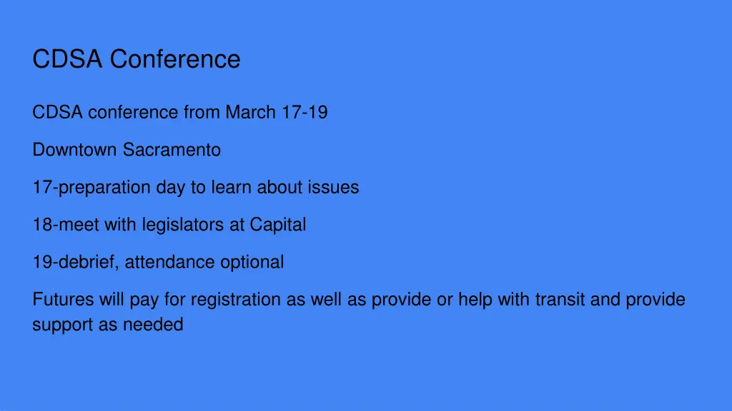 cdsa conference