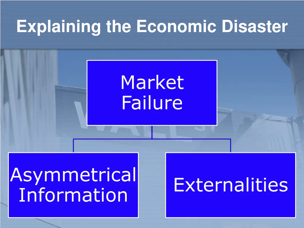 explaining the economic disaster