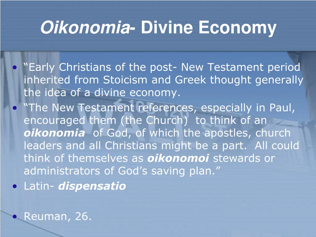 oikonomia divine economy 1
