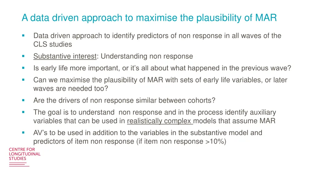 a data driven approach to maximise
