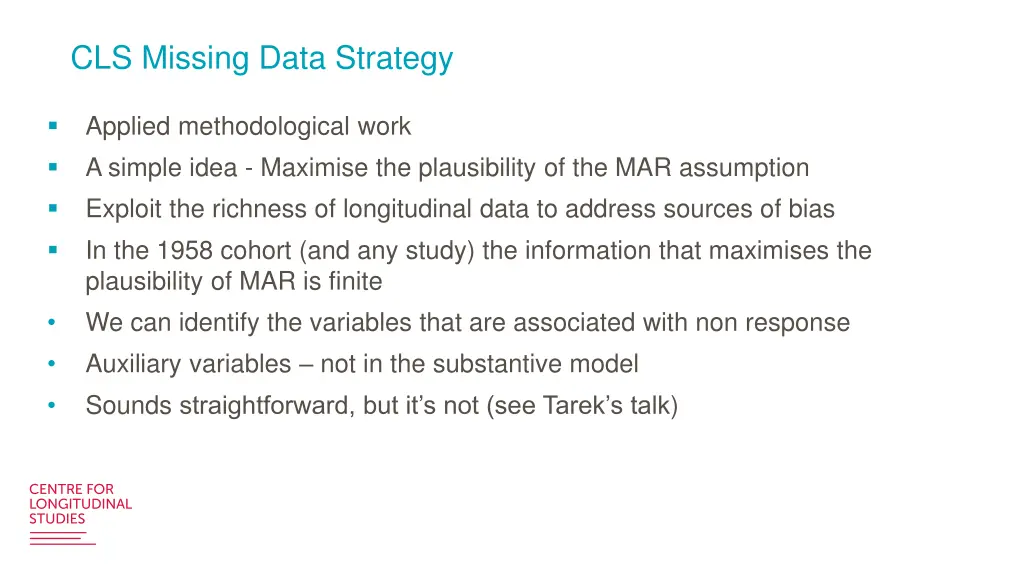 cls missing data strategy