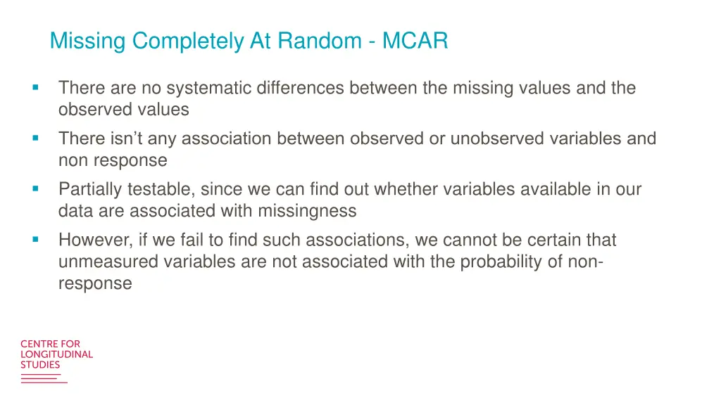 missing completely at random mcar 1