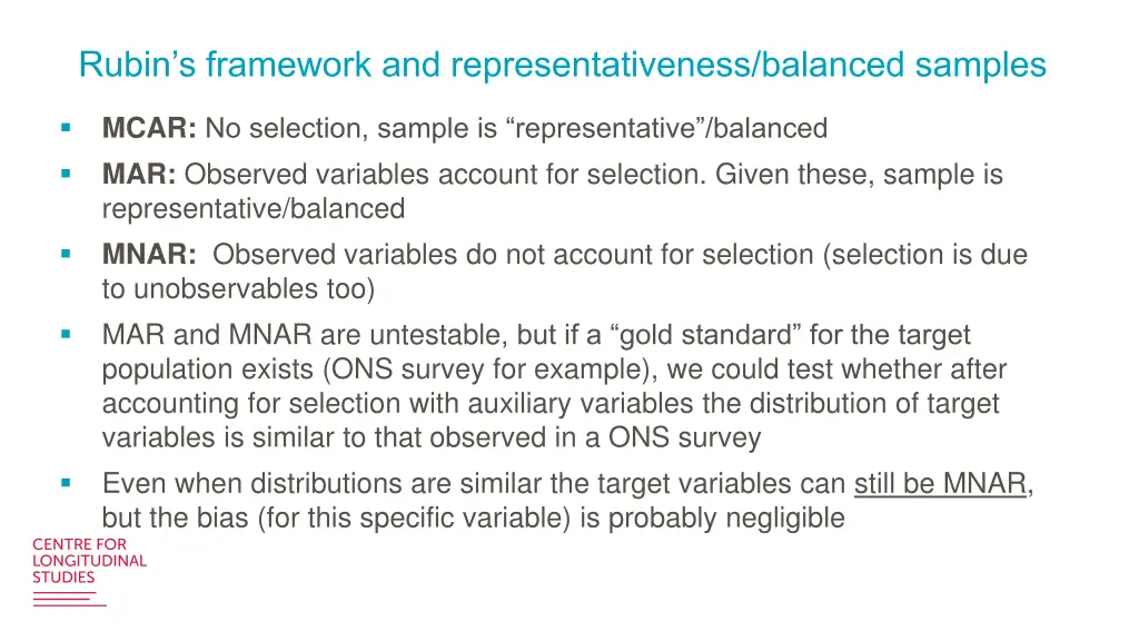 rubin s framework and representativeness balanced