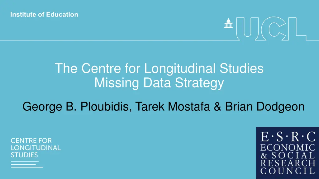 the centre for longitudinal studies missing data