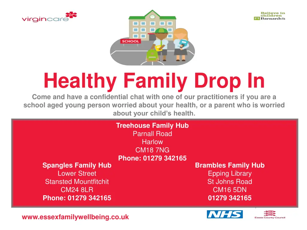 healthy family drop in come and have