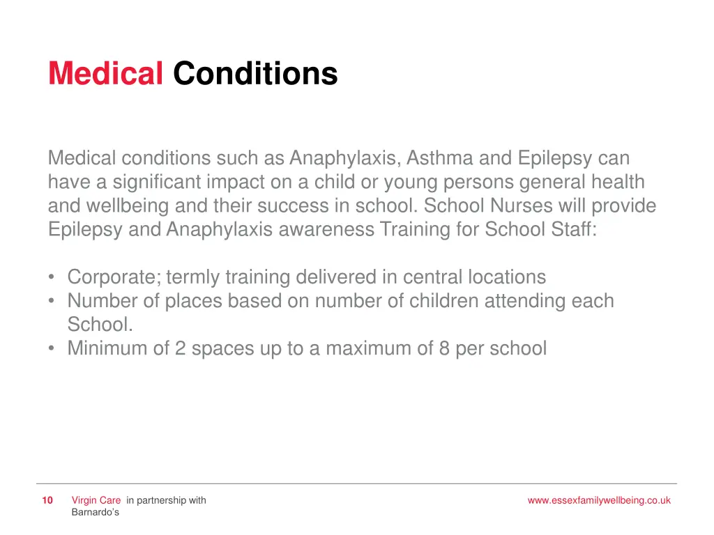 medical conditions
