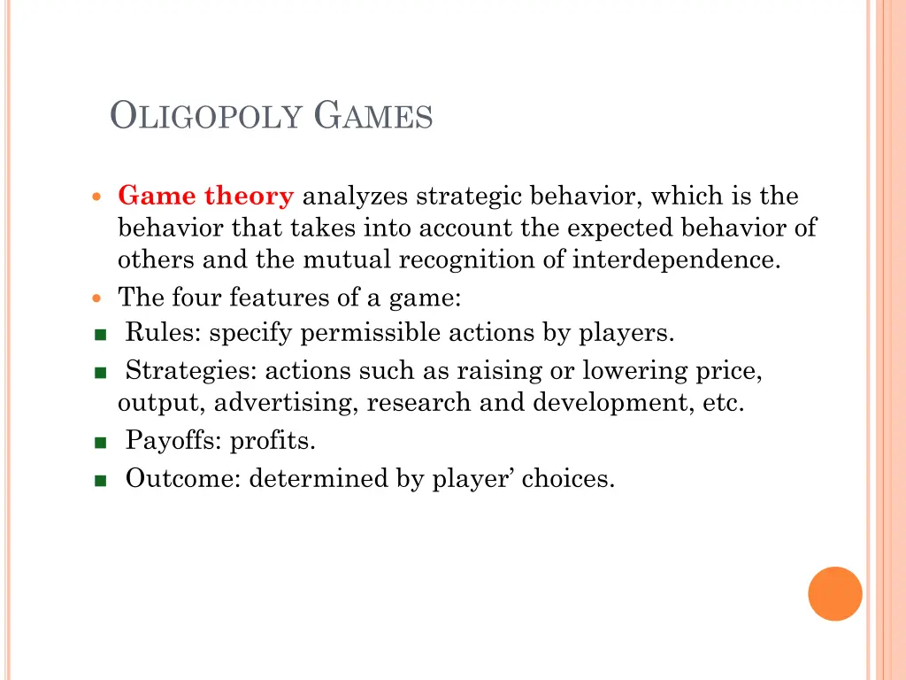 o ligopoly g ames
