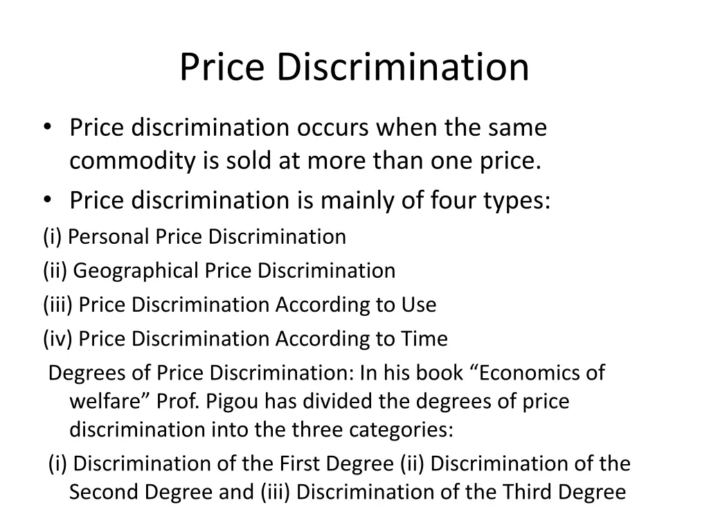 price discrimination