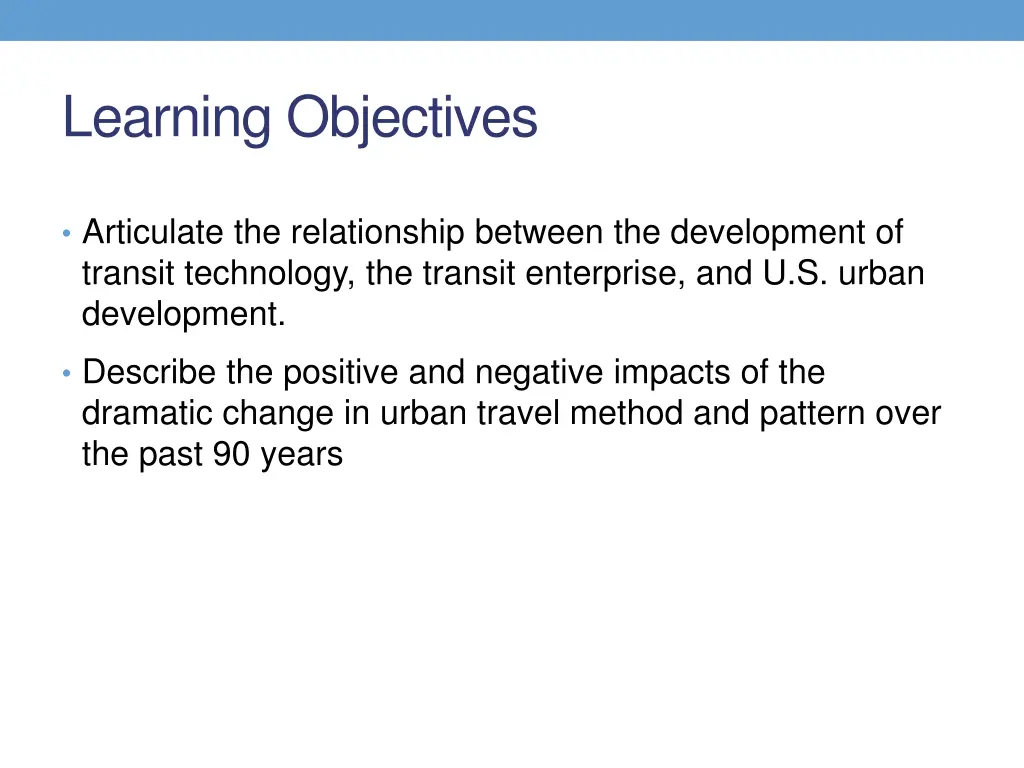 learning objectives
