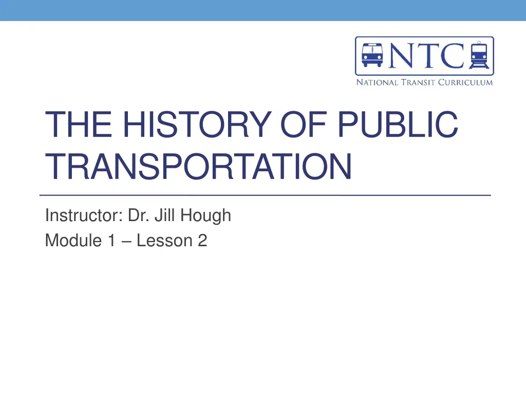 the history of public transportation