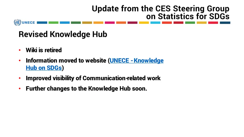 update from the ces steering group on statistics 3