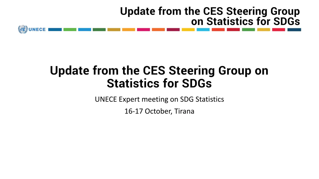 update from the ces steering group on statistics