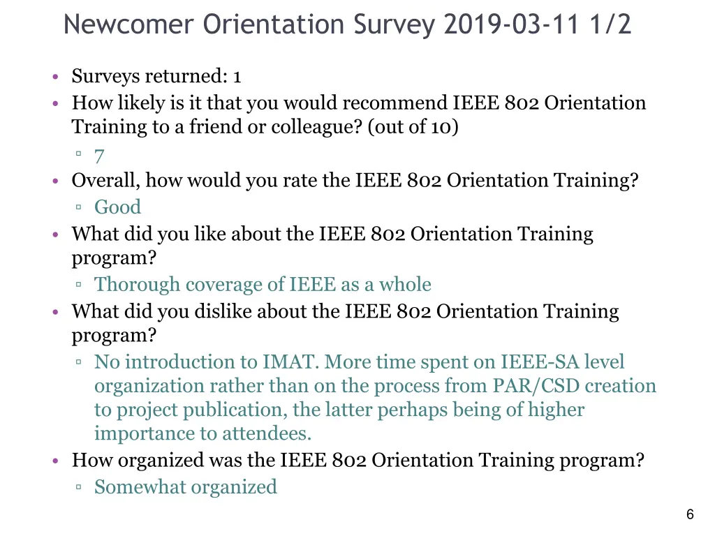 newcomer orientation survey 2019 03 11 1 2