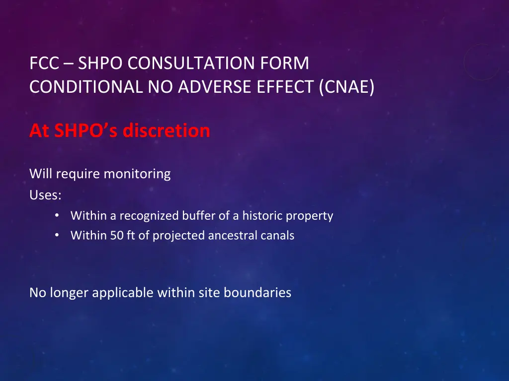 fcc shpo consultation form conditional no adverse