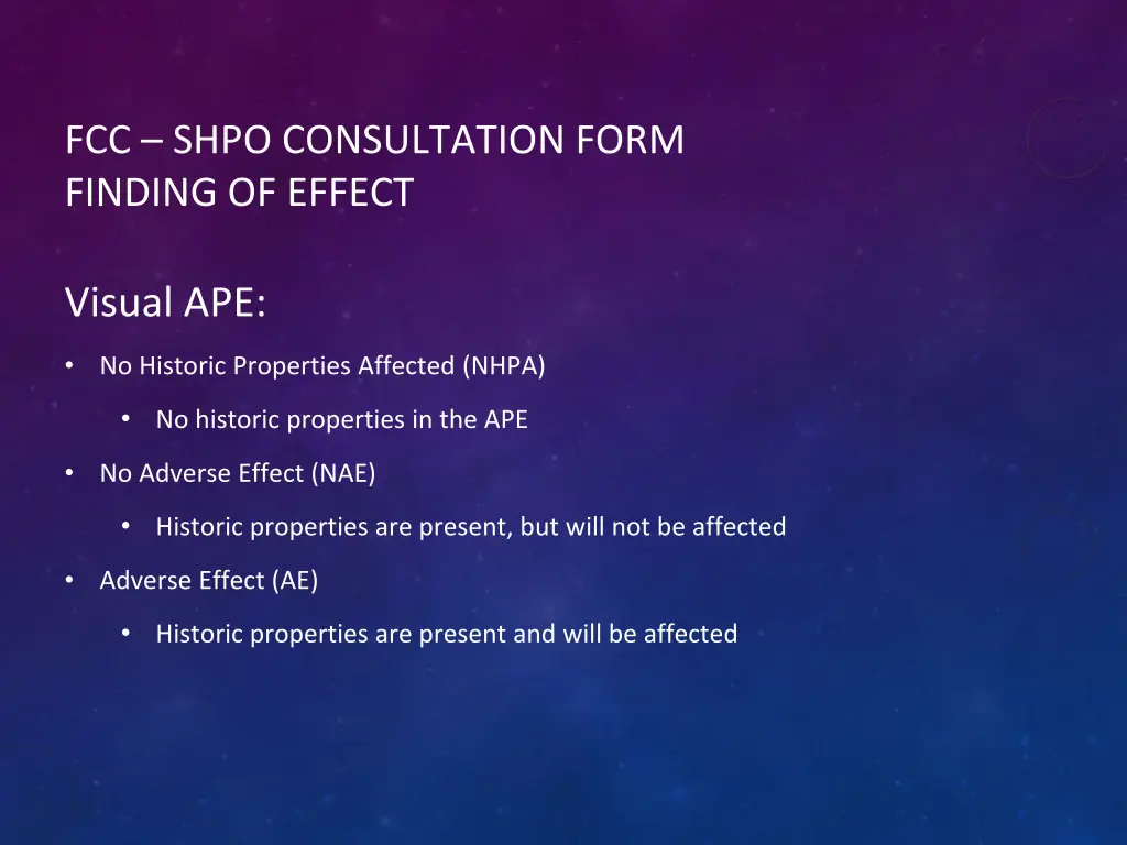 fcc shpo consultation form finding of effect 1