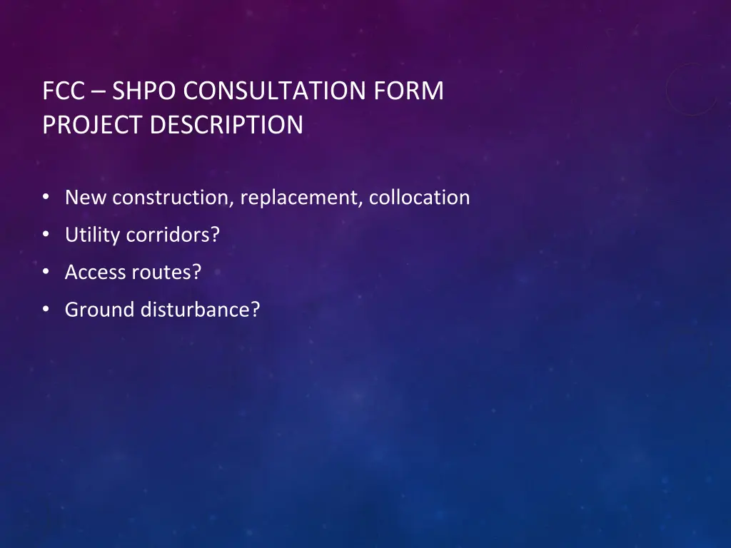 fcc shpo consultation form project description