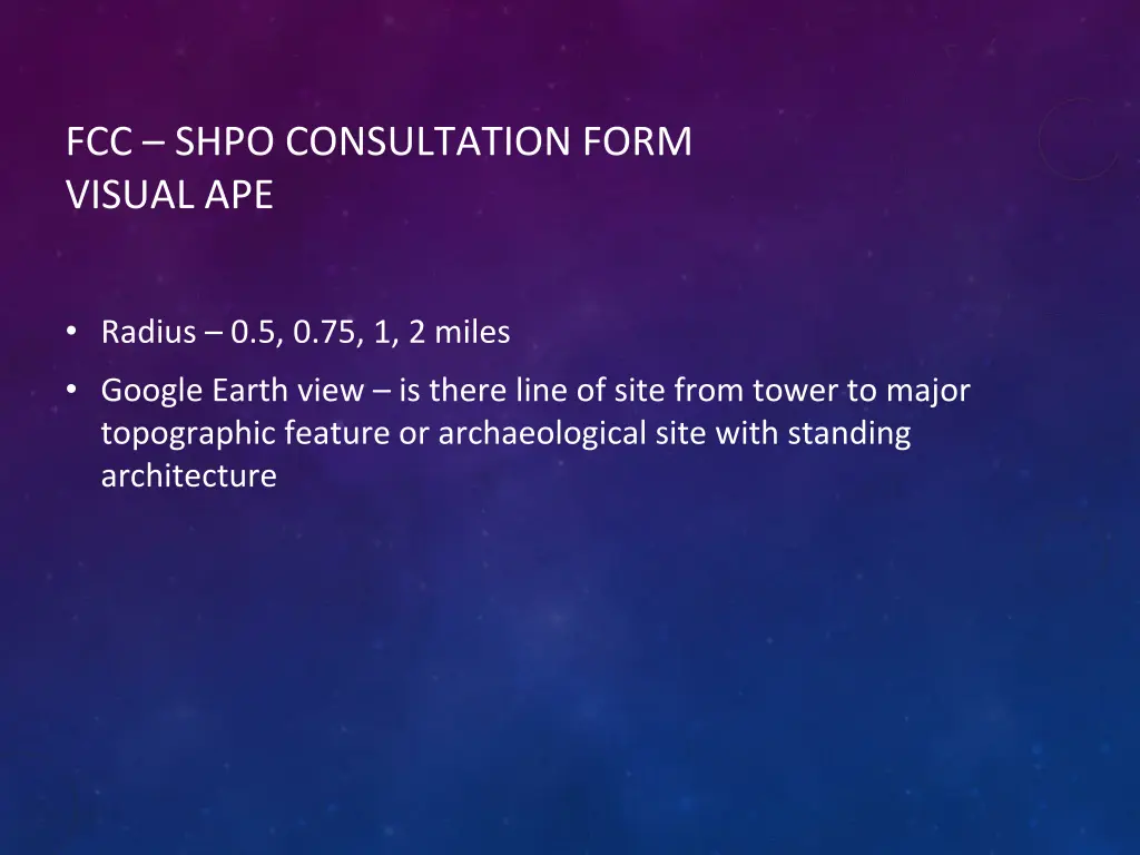 fcc shpo consultation form visual ape