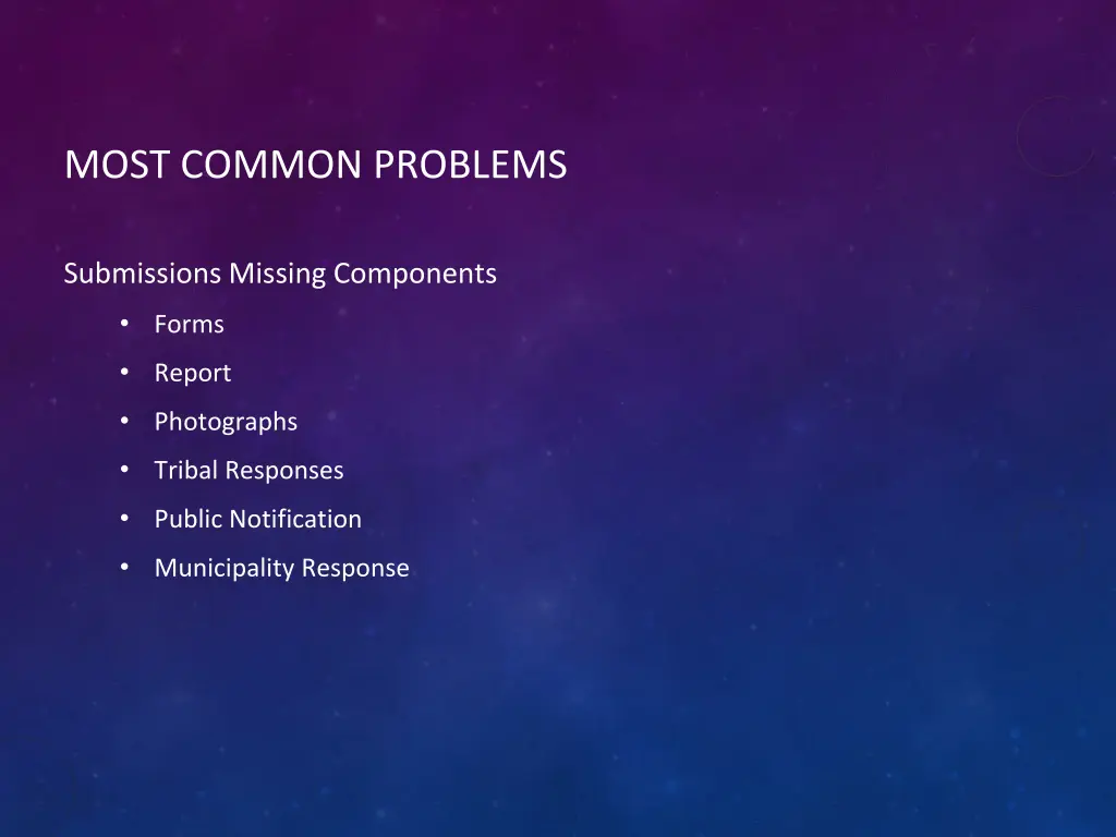 most common problems