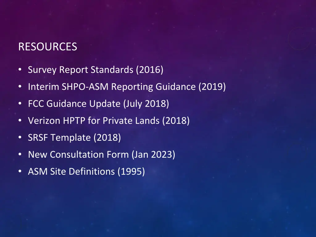 resources
