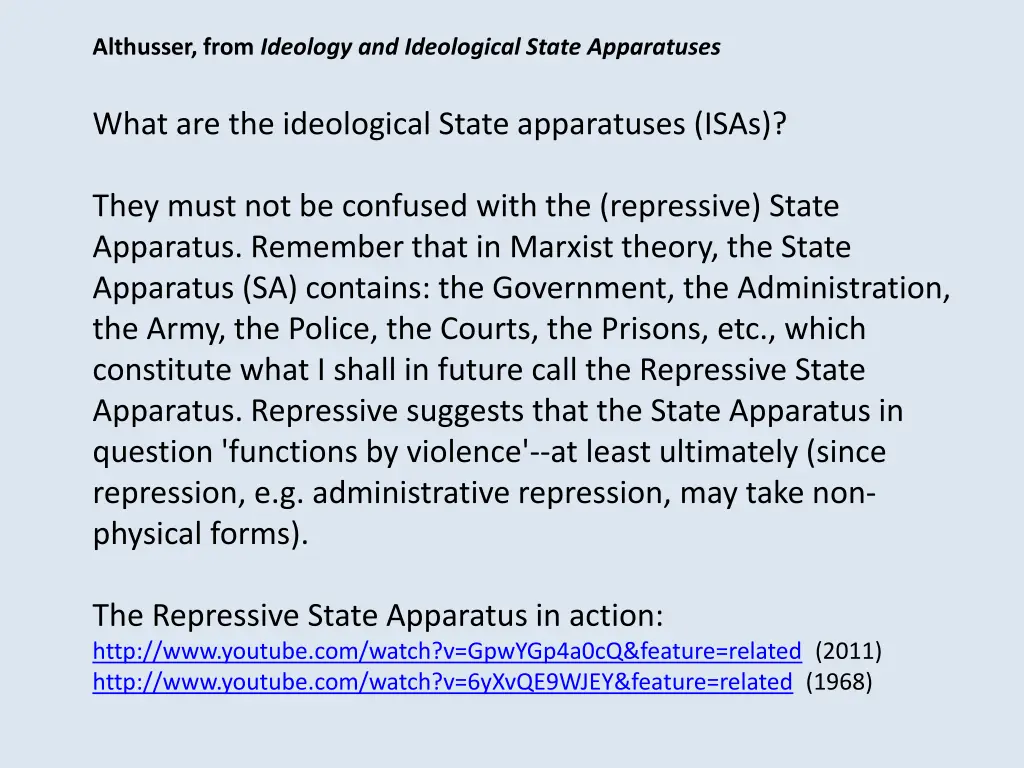 althusser from ideology and ideological state