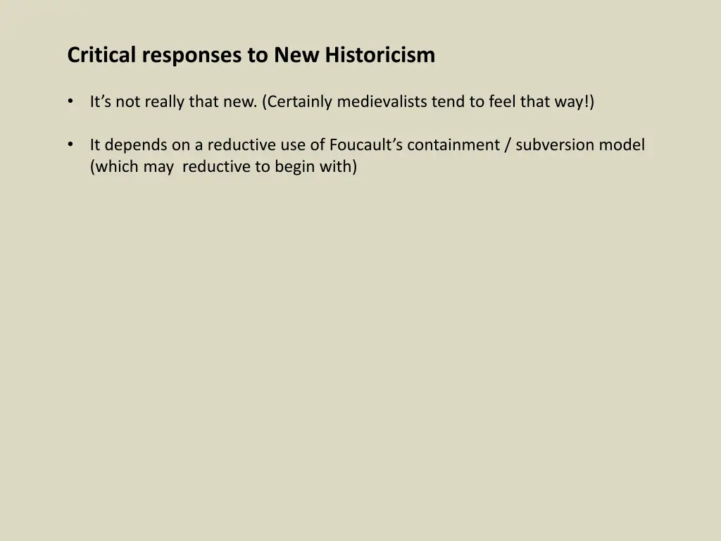 critical responses to new historicism 1