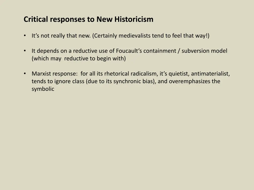 critical responses to new historicism 2