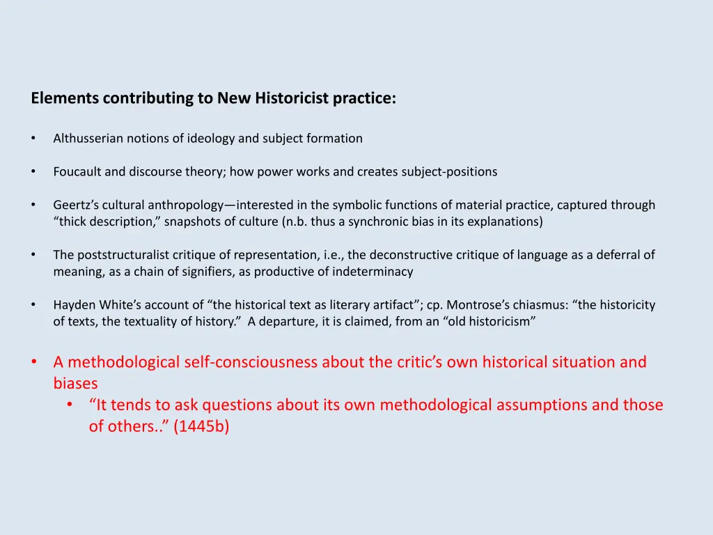 elements contributing to new historicist practice 5