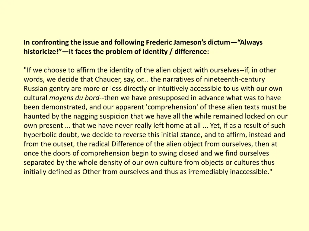 in confronting the issue and following frederic