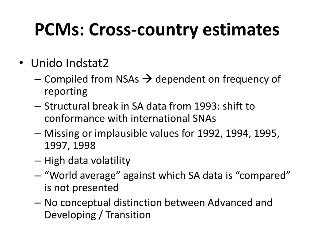 pcms cross country estimates 1
