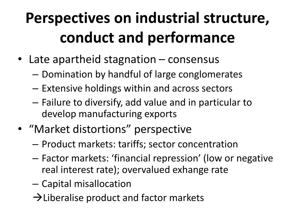 perspectives on industrial structure conduct