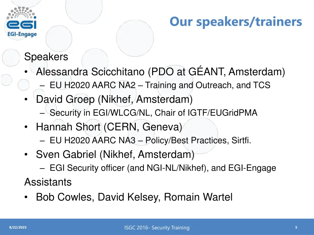 our speakers trainers