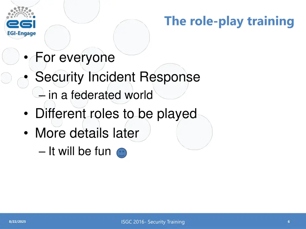 the role play training