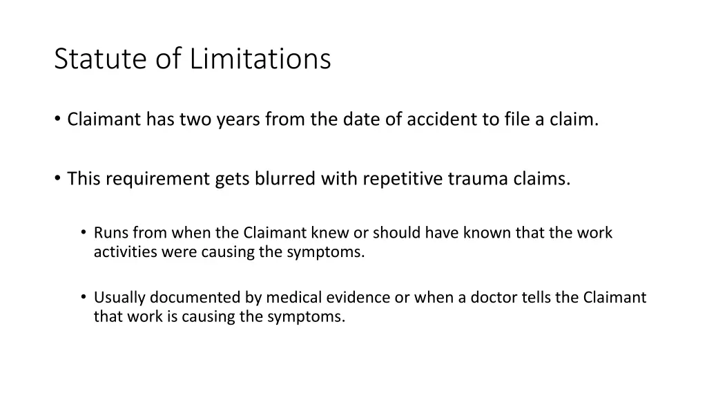 statute of limitations