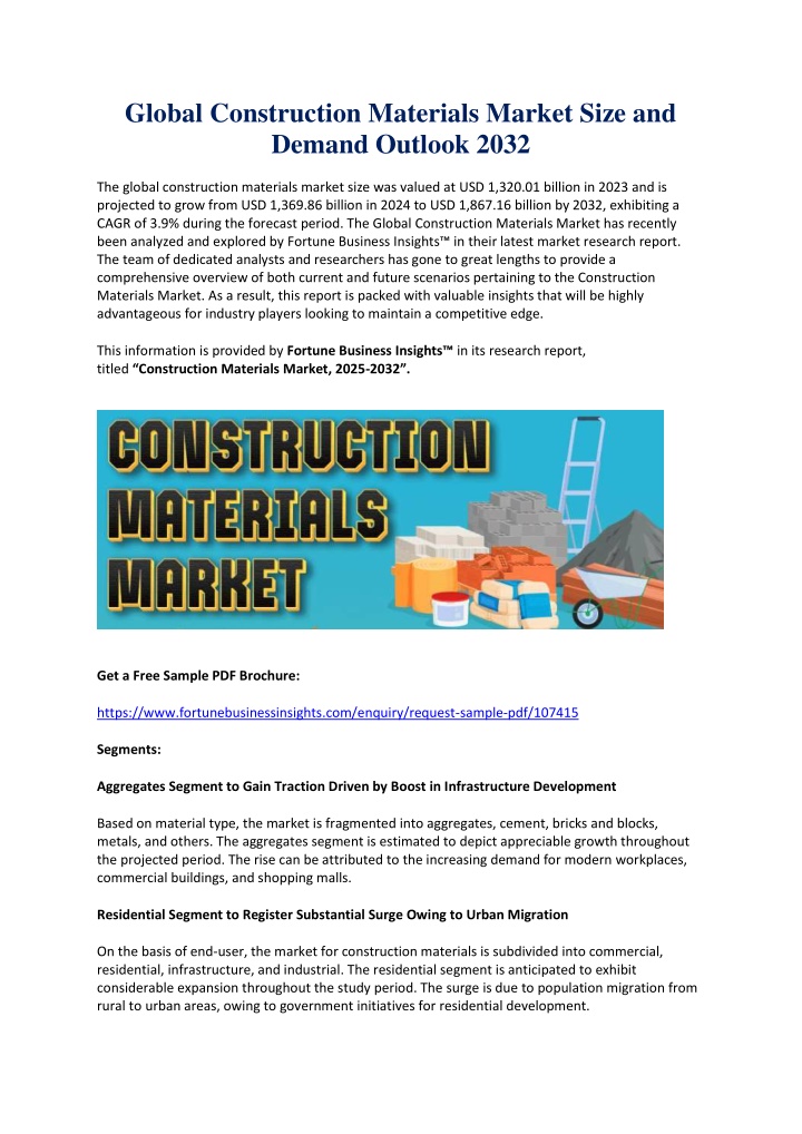 global construction materials market size