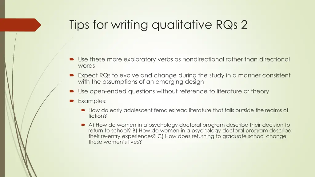 tips for writing qualitative rqs 2