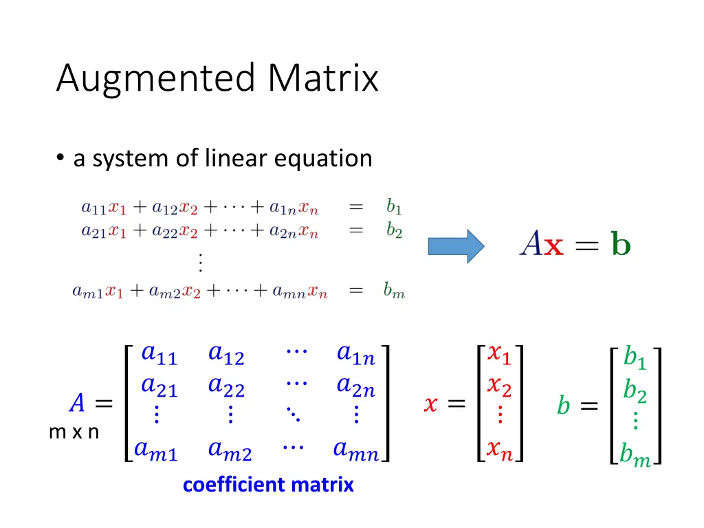 augmented matrix