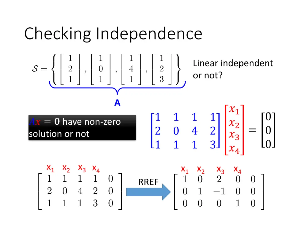 checking independence 1