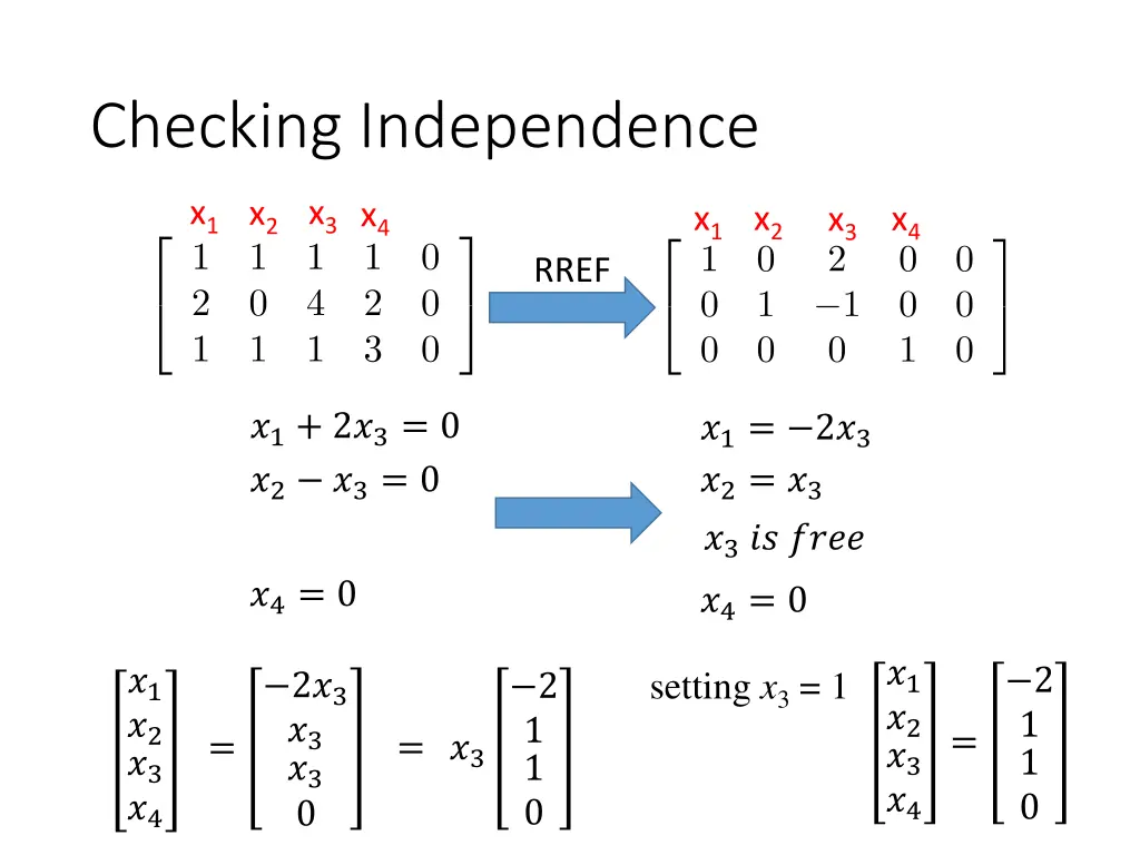 checking independence 2