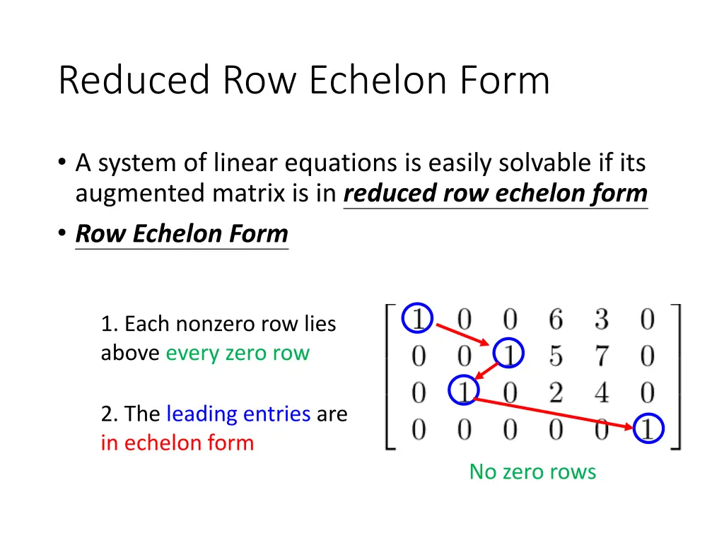 reduced row echelon form 1