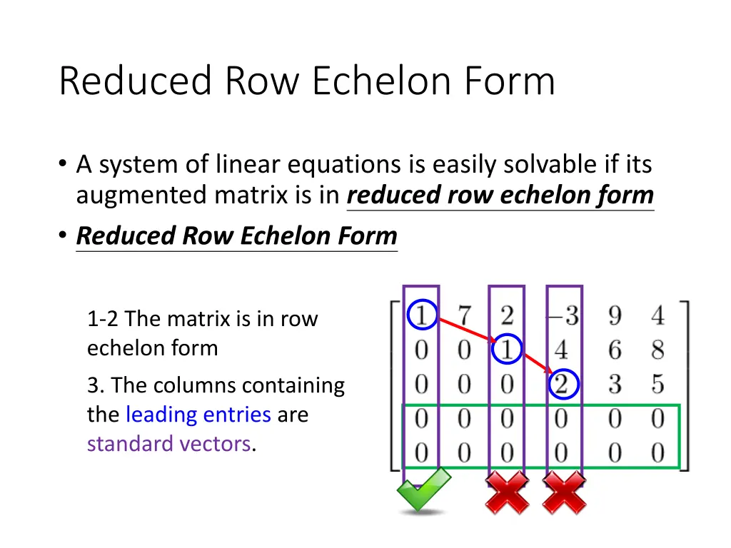 reduced row echelon form 2