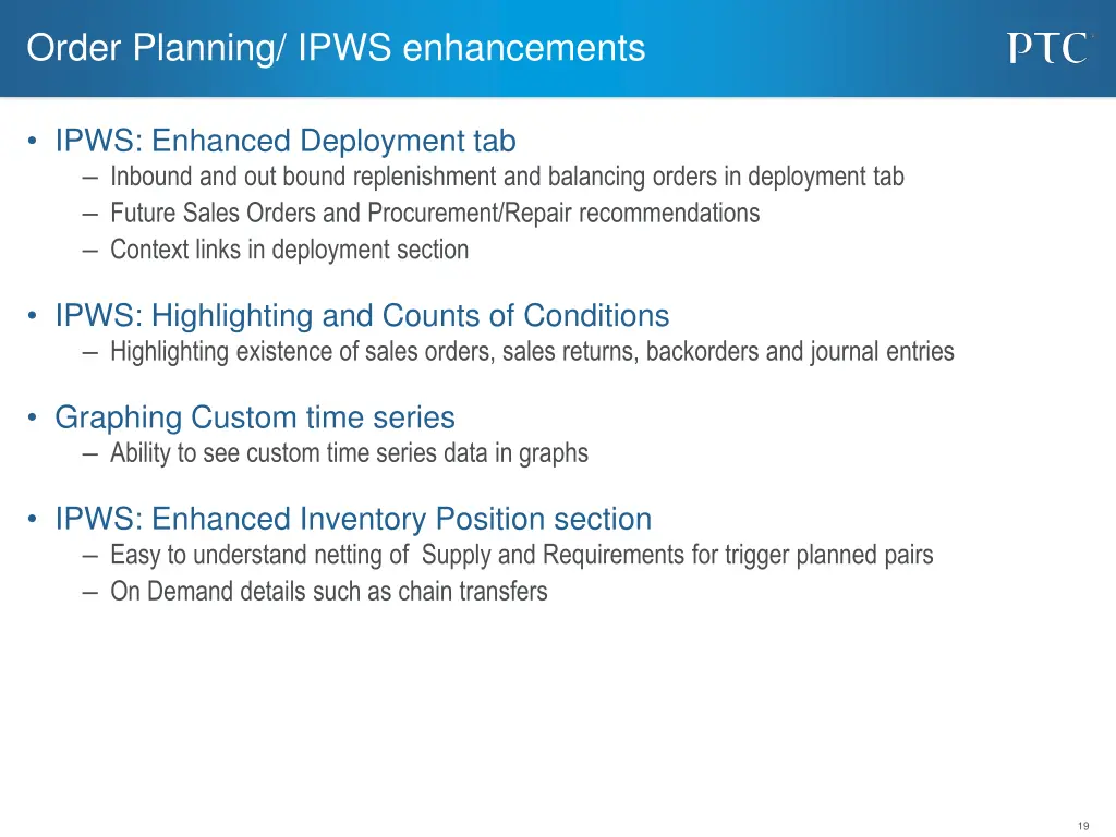 order planning ipws enhancements 1