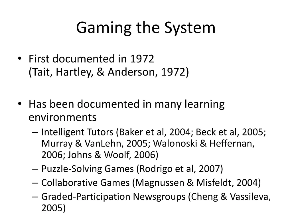 gaming the system 2