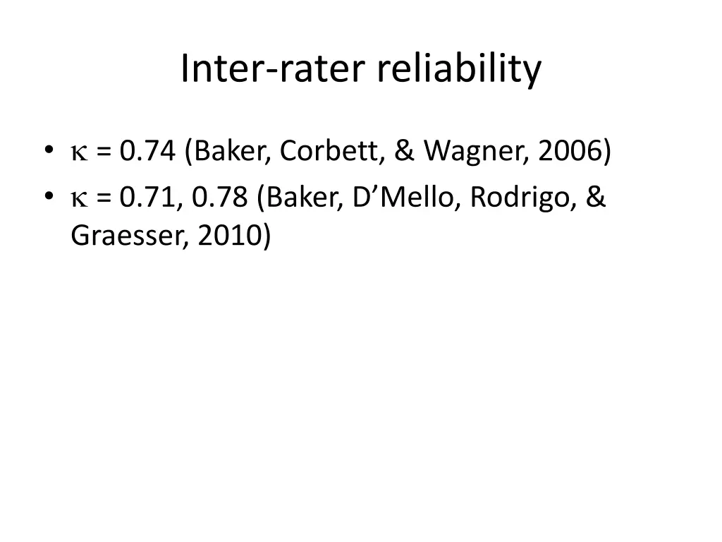 inter rater reliability