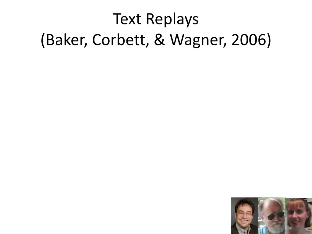 text replays